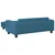 Dječja fotelja s tabureom plava 100 x 50 x 30 cm baršunasta