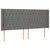 Vidaxl Box spring postelja z vzmetnico LED temno siva 200x200 cm blago