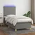 Vidaxl Box spring postelja z vzmetnico LED temno siva 100x200 cm blago