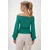 Trend Alacati Stili Ženska bluza dugih rukava Alc-X12948, Zelena