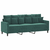 4-dijelni set sofa s jastucima tamnozeleni baršunasti