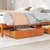 shumee vidaXL Predal za posteljo 2 kosa rjava 80x55x16 cm trdna borovina