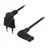 Napojni kabl EU plug na C7 250V 0.75mm2 2.5A 0.3m NK-K0308