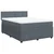 Vidaxl Box spring postelja z vzmetnico temno siva 140x200 cm žamet