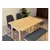 HANAH HOME Vina Mini 03 1053 Oak Anthracite (Produžni set trpezarijskih stolova i stolica (6 komada))