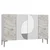 Hanah Home Konzolni sto Afra KM120, 120x75x29.6 cm, Belo-srebrne boje