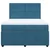 Vidaxl Box spring postelja z vzmetnico temno modra 160x200 cm žamet
