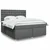 Vidaxl Box spring postelja z vzmetnico temno siva 180x200 cm blago
