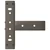 Noge za klub stolić T-oblika 2 kom Crne 30x25x(30-31) cm Čelik