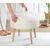 Atelier del Sofa Tabure 52x44cm, Krem