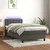 Vidaxl Box spring postelja z vzmetnico LED temno siva 90x190 cm žamet