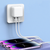 Stenski polnilec PlugWise 40W s tankim ogrodjem in dvema USB-C PD 3.0 vhodoma - snow white