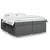 Vidaxl Box spring postelja z vzmetnico temno siva 200x200 cm blago