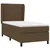 Vidaxl Box spring postelja z vzmetnico temno rjav 90x190 cm blago