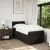 Box spring postelja z vzmetnico črna 100x200 cm blago