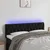 Vidaxl LED posteljno vzglavje črno 144x7x78/88 cm žamet