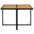 Vrtni stol crni 109 x 107 x 74 cm od poliratana i drva bagrema