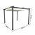 KONDELA Aluminijasta pergola Pepy Basic - grafit/krem