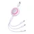 BASEUS USB kabel 3v1 Baseus Bright Mirror 2, micro USB / Lightning / USB-C, ploščat, 3,5 A, 1,1 m (vijoličen)