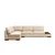 Atelier del Sofa Tulip Corner Left With Pouf Ugaona garnitura, Krem