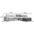 Atelier del Sofa Ugaona garnitura Loop 2 95x85x246cm Siva