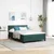 Vidaxl LED Box Spring Postelja Temno zelena 140 x 190 cm Žamet