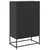 Visoka komoda crna 68x39x111,5 cm od čelika