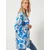 Happiness Istanbul Ženski Plavo-Beli Šareni Viskoza Kimono EN00615, Plavo-Belo / Plavo
