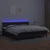 Vidaxl Box spring postelja z vzmetnico LED črna 200x200cm umetno usnje