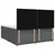 vidaXL Postelja boxspring z vzmetnico Temno siva 160 x 200 cm Blago