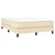 Vidaxl Box spring postelja z vzmetnico krem 140x190 cm blago