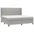 Vidaxl Box spring postelja z vzmetnico LED sv. siva 200x200 cm blago