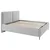 MID.YOU OBLAZINJENA POSTELJA 140 cm x 200 cm , les, tekstil, leseni material siva