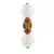 LED zidna lampa FLORES 2xLED/5W/230V zlatna/braon