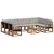 Set vanjskih sofa 10 kom. Prirodna i svijetlo siva