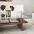 HANAH HOME Sto za dnevnu sobu Saga Rectangle Walnut Transparent