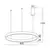 Braytron LED visilica BRY-LINA-PD-2540-OKRUGLA-CRNA-35W-3U1