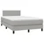 Vidaxl Box spring postelja z vzmetnico LED sv. siva 120x190 cm blago