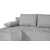 Grantex Line Ugaona garnitura Lena V sa opcijom razvlačenja, 190x81x130 cm, Siva