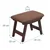 Northix Rjav ergonomski tabure, bukev in lan, 29x40x25 cm