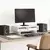 Stalak za monitor bijeli 50 x 27 x 15 cm od konstruiranog drva