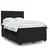 Vidaxl Box spring posteljni z vzmetnico črn 140x190 cm žamet