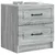 Noćni ormar s ladicama 2 pcs Siva sonoma 43 x 34,5 x 44,5 cm