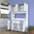 Hanah Home Komoda JE177 3423, 120x184.2x40 cm, Bela