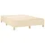 Vidaxl Box spring postelja z vzmetnico krem 140x190 cm blago