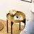Hanah Home Klub sto Shb 44x57x44cm Crno-Zlatni
