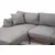 Atelier del Sofa Ugaona garnitura Leo 90x65x255cm Siva
