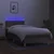 Vidaxl Box spring postelja z vzmetnico LED taupe 90x190 cm blago