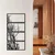 WallXpert metalni zidni ukras 5391, gole grane drveta u 4 vertikalno složena panela, 60 x 120 cm, crni