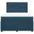 Vidaxl Box spring postelja z vzmetnico temno modra 160x200 cm žamet